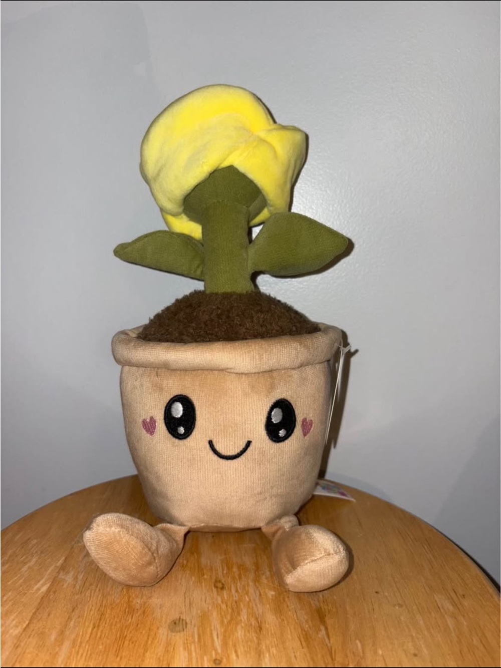 Smoochy Pals Yellow Flower in Brown Pot Stuffed Animal